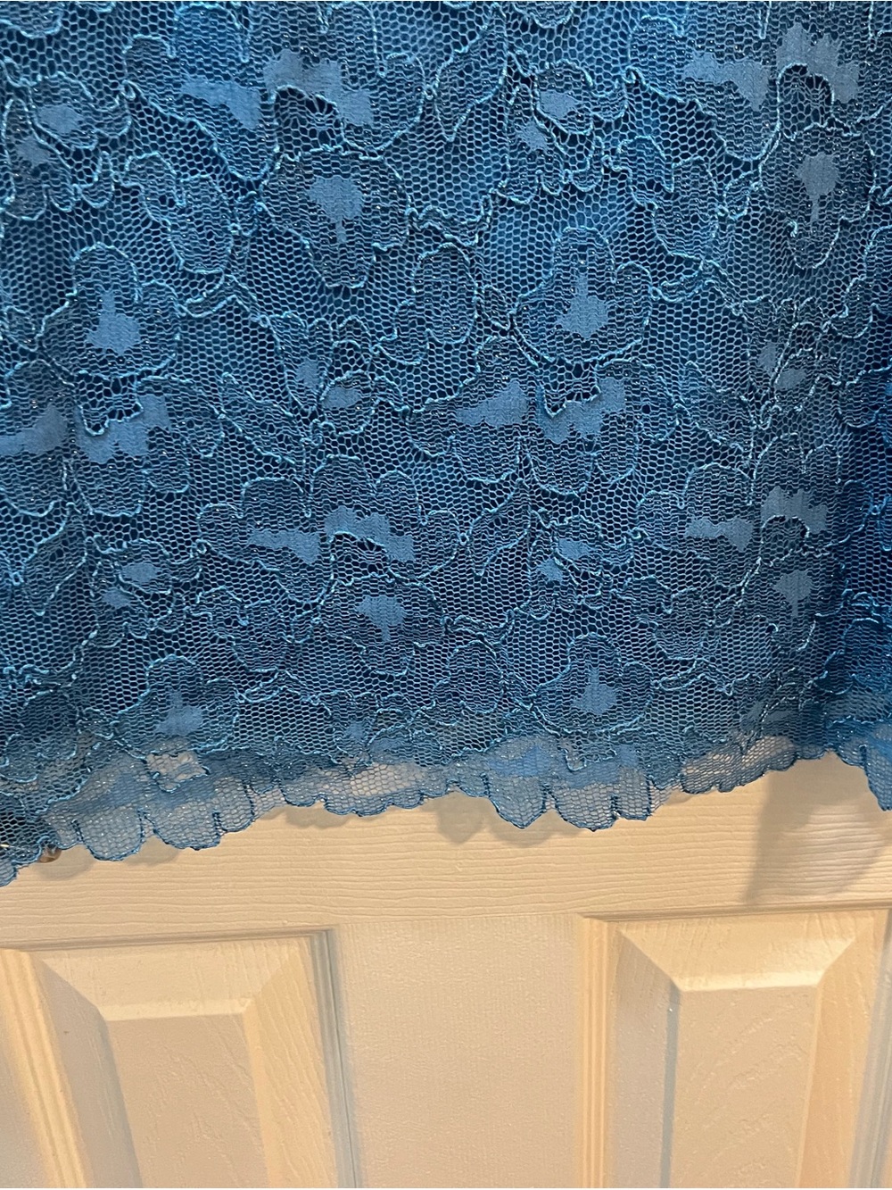 JM Collection New Chic Teal Lace Lined Sleeveless Shell Top Size XL - Picture 5 of 7
